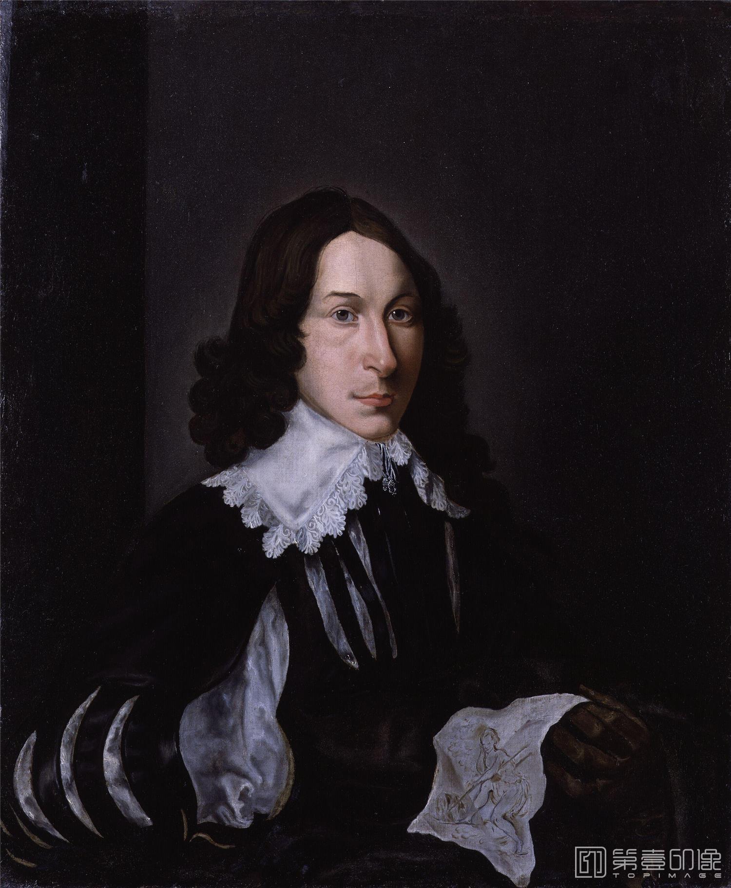 油画-国家肖像艺术博物馆-John Evelyn by Hendrick Van der Borcht-0645